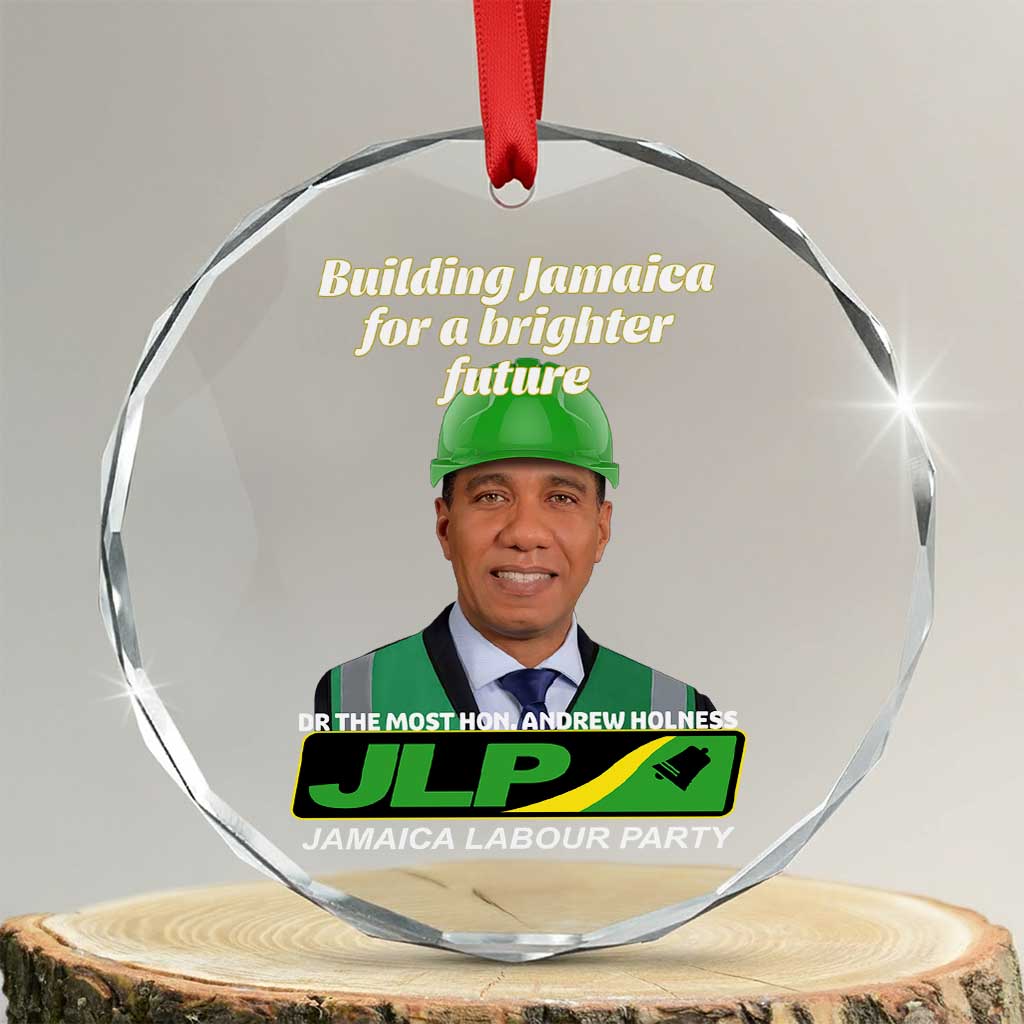 Dr Most Hon Andrew Holness JLP Supporter Crystal Glass Ornament Building Jamaica for a Brighter Future Jamaica Labor Party Politics - Wonder Print Shop