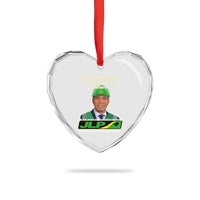 Dr Most Hon Andrew Holness JLP Supporter Heart Crystal Glass Ornament Building Jamaica for a Brighter Future Jamaica Labor Party Politics - Wonder Print Shop