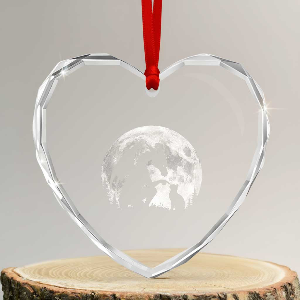 Dragon Boop Cat Full Moon Graphic Heart Crystal Glass Ornament Cute Fantasy Animal RPG Gamers