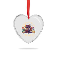 Dragon Read Book Heart Crystal Glass Ornament Funny Read Books Be Kind Stay Weird - Wonder Print Shop