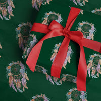 Dream Catcher Colorful Boho Floral Feather Graphic Wrapping Paper Roll