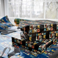 Dream Like King Inspirational MLK Graphic Wrapping Paper Roll Civil Rights Legacy Tribute