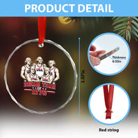 Dream Team of 1776 Funny Founding Fathers Basketball Players Crystal Glass Ornament Patriotic Sports Team Parody 4th of July 250th Anniversary
