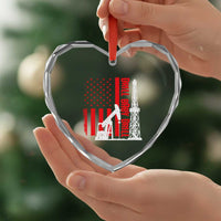 Drill Baby Drill American Flag Heart Crystal Glass Ornament Distressed Oil Rig Oildfield Energy Industry - Wonder Print Shop