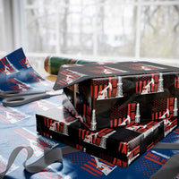 Drill Baby Drill American Flag Wrapping Paper Roll Distressed Oil Rig Oildfield Energy Industry - Wonder Print Shop