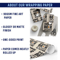 Drink Beer And Watch Soccer Wrapping Paper Roll Funny Beer Lover