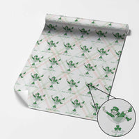 Drink Well With Others Wrapping Paper Roll Funny Leprechaun Drinking Green Beer Shamrock