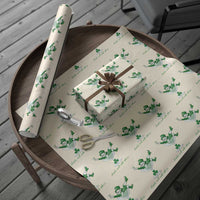 Drink Well With Others Wrapping Paper Roll Funny Leprechaun Drinking Green Beer Shamrock