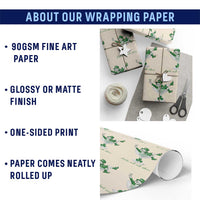 Drink Well With Others Wrapping Paper Roll Funny Leprechaun Drinking Green Beer Shamrock