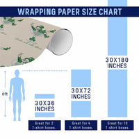 Drink Well With Others Wrapping Paper Roll Funny Leprechaun Drinking Green Beer Shamrock