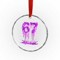 Drip Fire Flame Six Seven Crystal Glass Ornament Trendy Meme Gift