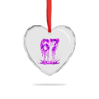 Drip Fire Flame Six Seven Heart Crystal Glass Ornament Trendy Meme Gift