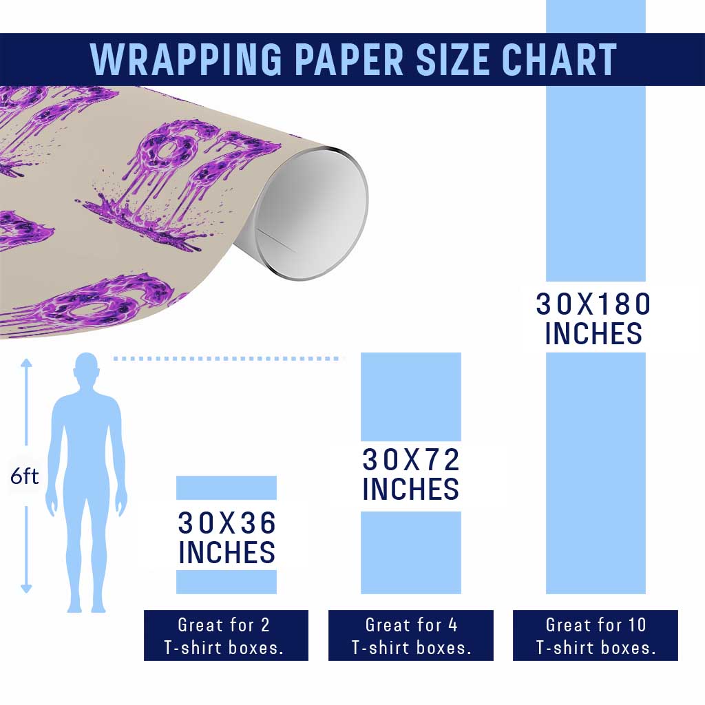 Drip Fire Flame Six Seven Wrapping Paper Roll Trendy Meme Gift