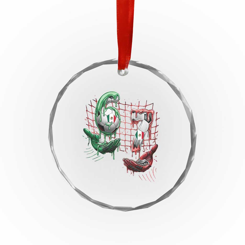 Drip Mexico Soccer Six Seven Meme Crystal Glass Ornament Mexicano Supporter Player Gift