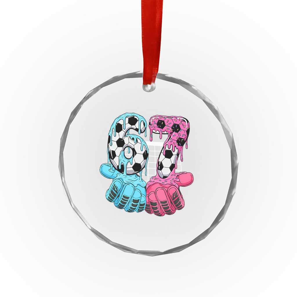 Drip Soccer Six Seven Meme Crystal Glass Ornament Funny Gen Alpha Slang