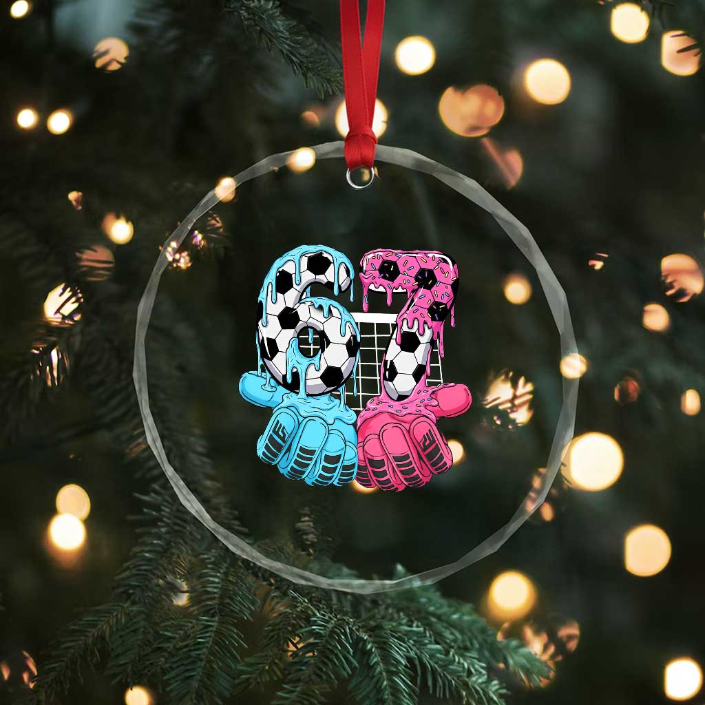 Drip Soccer Six Seven Meme Crystal Glass Ornament Funny Gen Alpha Slang