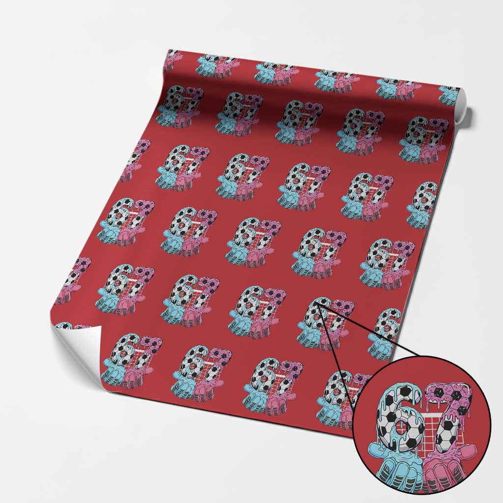 Drip Soccer Six Seven Meme Wrapping Paper Roll Funny Gen Alpha Slang