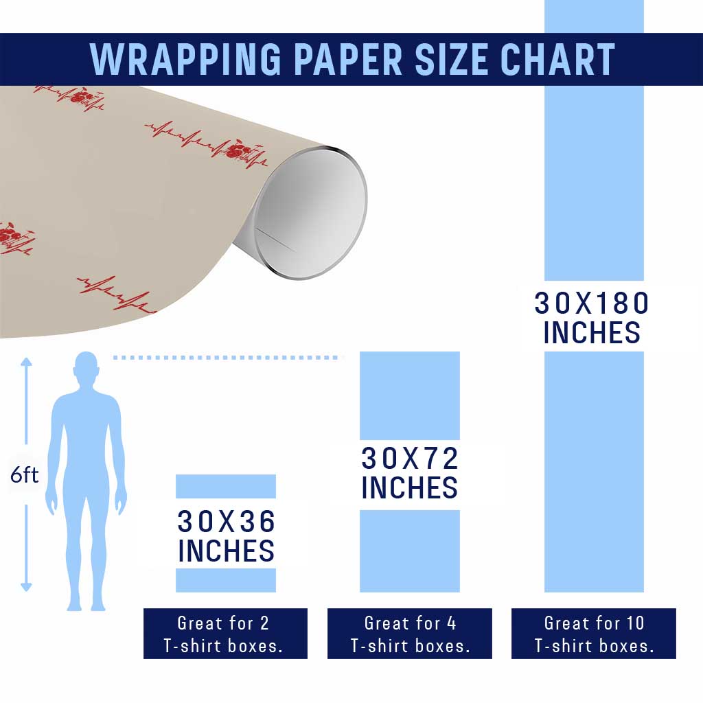 Drums Heartbeat Wrapping Paper Roll Drummer Percussionist - Wonder Print Shop
