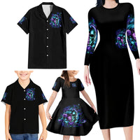 Lady Skull Family Matching Long Sleeve Bodycon Dress and Hawaiian Shirt Don't Try To Figure Me Out I'm A Special Kind Of Twisted - Wonder Print Shop
