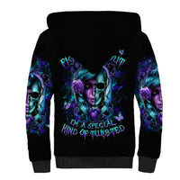 Lady Skull Sherpa Hoodie Don't Try To Figure Me Out I'm A Special Kind Of Twisted - Wonder Print Shop