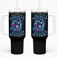 Lady Skull Tumbler With Handle Don't Try To Figure Me Out I'm A Special Kind Of Twisted - Wonder Print Shop