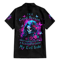 Witch Skull Family Matching Mermaid Dress and Hawaiian Shirt I'm A Good Person But Don't Give Me A Reason To Show Evil Side - Wonder Print Shop