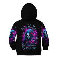 Witch Skull Kid Hoodie I'm A Good Person But Don't Give Me A Reason To Show Evil Side - Wonder Print Shop