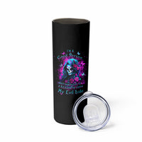 Witch Skull Skinny Tumbler I'm A Good Person But Don't Give Me A Reason To Show Evil Side - Wonder Print Shop