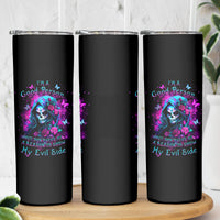 Witch Skull Skinny Tumbler I'm A Good Person But Don't Give Me A Reason To Show Evil Side - Wonder Print Shop
