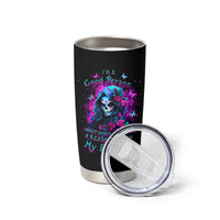 Witch Skull Tumbler Cup I'm A Good Person But Don't Give Me A Reason To Show Evil Side - Wonder Print Shop