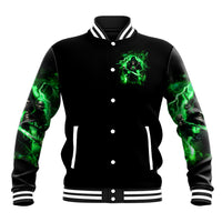 Reaper Skull Baseball Jacket That Which Does Not Kill Me Should Run - Wonder Print Shop