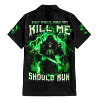 Reaper Skull Family Matching Mermaid Dress and Hawaiian Shirt That Which Does Not Kill Me Should Run - Wonder Print Shop