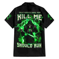 Reaper Skull Family Matching Tank Maxi Dress and Hawaiian Shirt That Which Does Not Kill Me Should Run - Wonder Print Shop