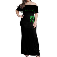 Reaper Skull Off Shoulder Maxi Dress That Which Does Not Kill Me Should Run - Wonder Print Shop