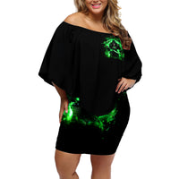 Reaper Skull Off Shoulder Short Dress That Which Does Not Kill Me Should Run - Wonder Print Shop