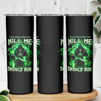 Reaper Skull Skinny Tumbler That Which Does Not Kill Me Should Run - Wonder Print Shop