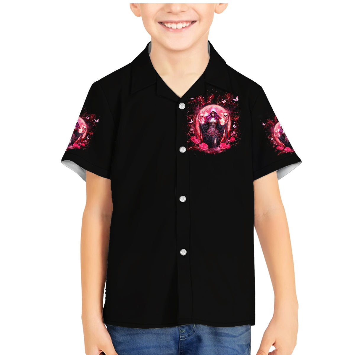 Witch Skull Family Matching Mermaid Dress and Hawaiian Shirt She Whispered Back Iam The Storm - Wonder Print Shop