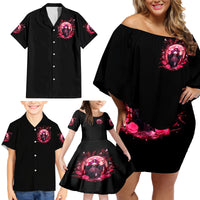 Witch Skull Family Matching Off Shoulder Short Dress and Hawaiian Shirt She Whispered Back Iam The Storm - Wonder Print Shop