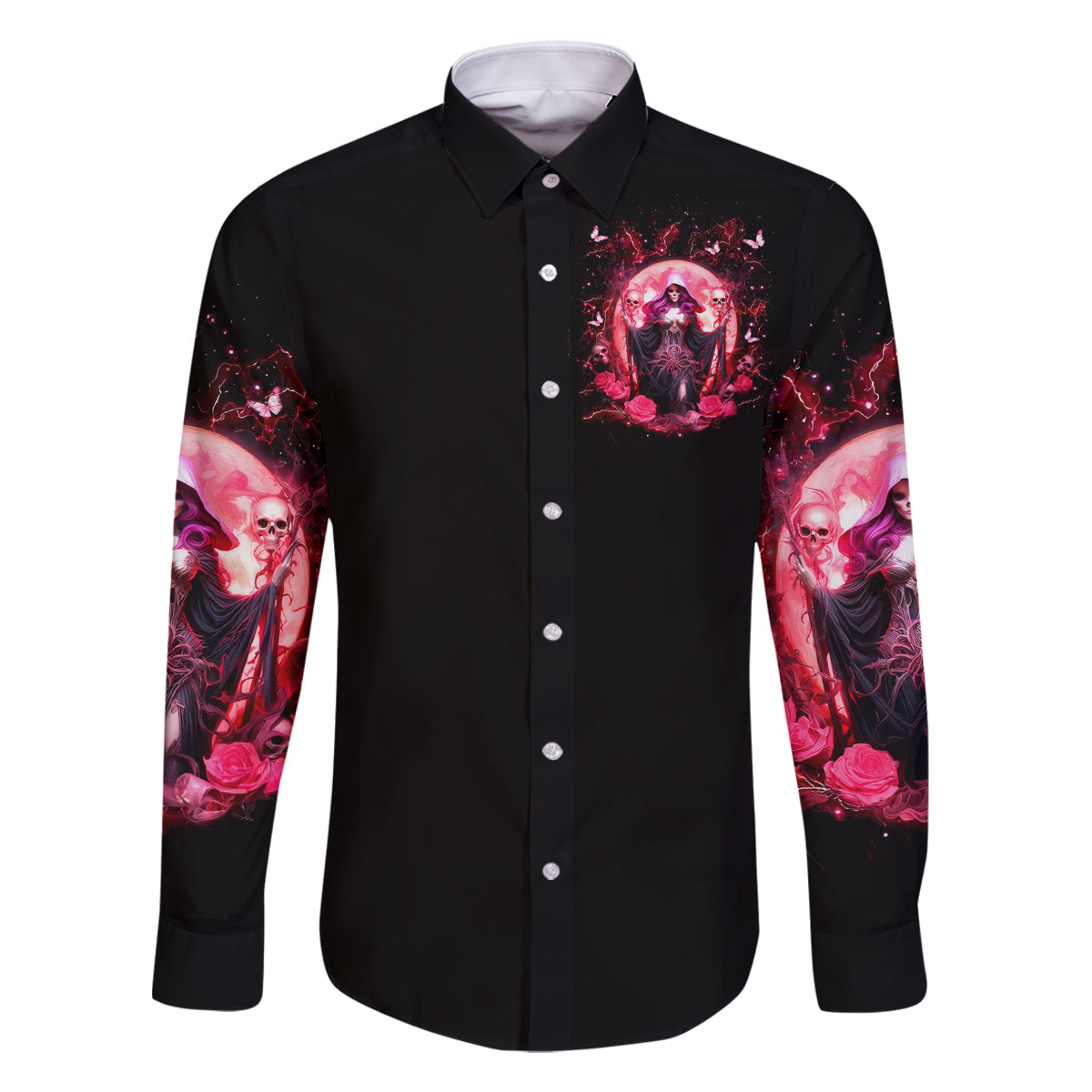 Witch Skull Family Matching Tank Maxi Dress and Hawaiian Shirt She Whispered Back Iam The Storm - Wonder Print Shop