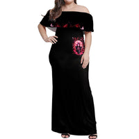 Witch Skull Off Shoulder Maxi Dress She Whispered Back Iam The Storm - Wonder Print Shop