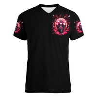 Witch Skull Women V Neck T Shirt She Whispered Back Iam The Storm - Wonder Print Shop