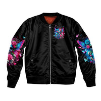 Fairy Skull Bomber Jacket Let Karma Handle Their Fate - Wonder Print Shop