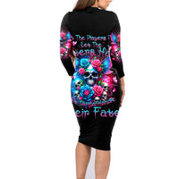 Fairy Skull Family Matching Long Sleeve Bodycon Dress and Hawaiian Shirt Let Karma Handle Their Fate - Wonder Print Shop