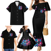 Fairy Skull Family Matching Mermaid Dress and Hawaiian Shirt Let Karma Handle Their Fate - Wonder Print Shop