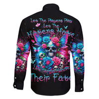 Fairy Skull Family Matching Off Shoulder Short Dress and Hawaiian Shirt Let Karma Handle Their Fate - Wonder Print Shop