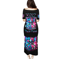 Fairy Skull Family Matching Puletasi and Hawaiian Shirt Let Karma Handle Their Fate - Wonder Print Shop