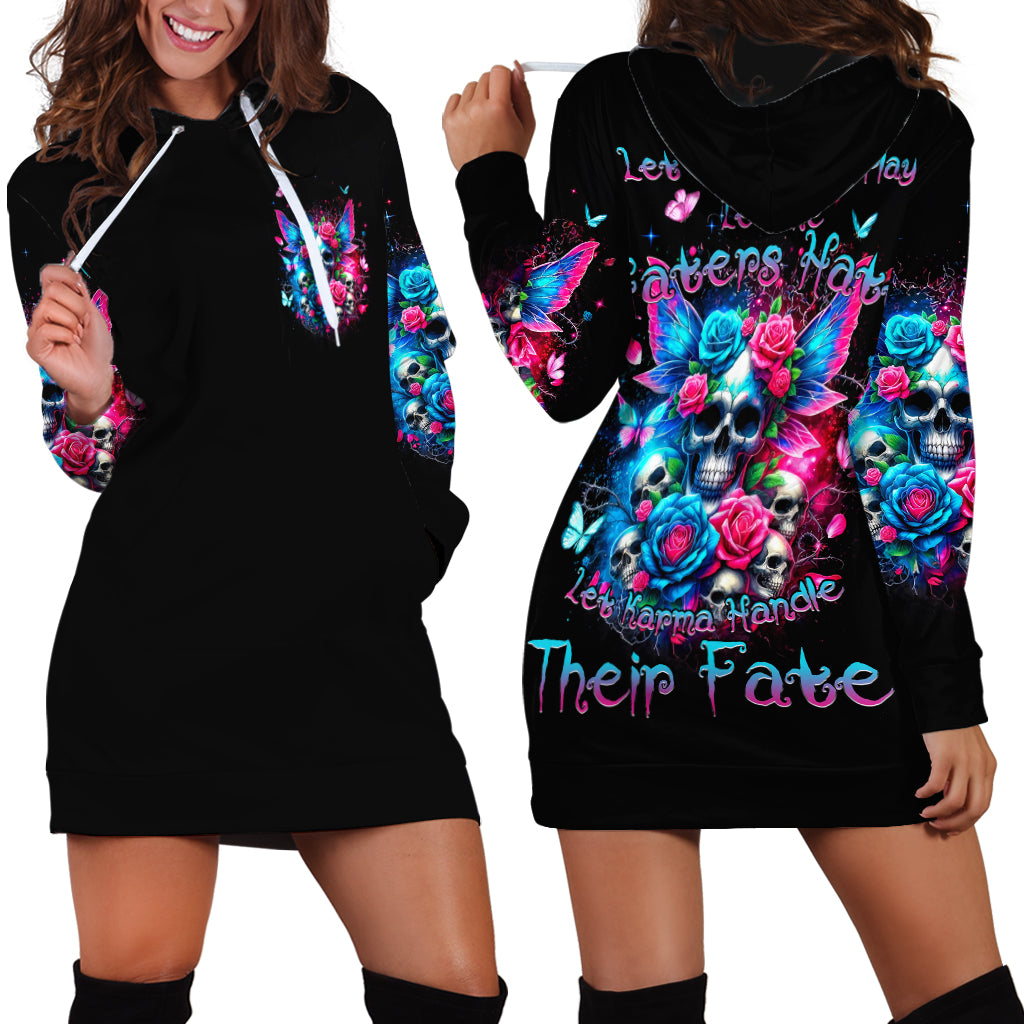 Fairy Skull Hoodie Dress Let Karma Handle Their Fate - Wonder Print Shop