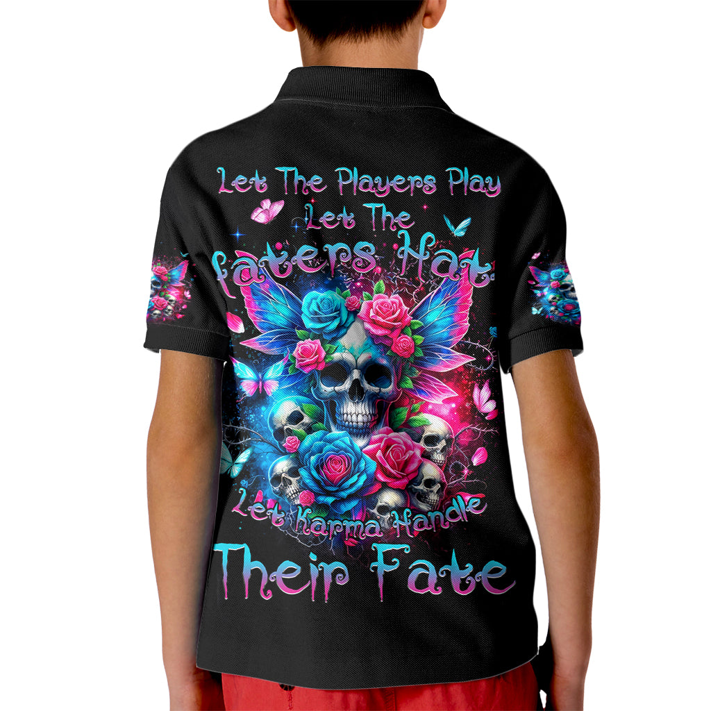Fairy Skull Kid Polo Shirt Let Karma Handle Their Fate - Wonder Print Shop