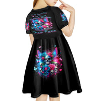 Fairy Skull Kid Short Sleeve Dress Let Karma Handle Their Fate - Wonder Print Shop