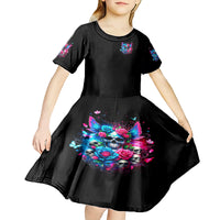 Fairy Skull Kid Short Sleeve Dress Let Karma Handle Their Fate - Wonder Print Shop